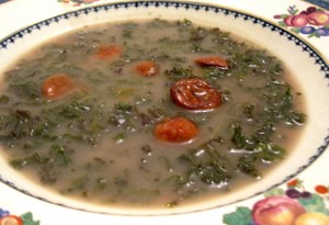 Caldo Verde, the finished soup